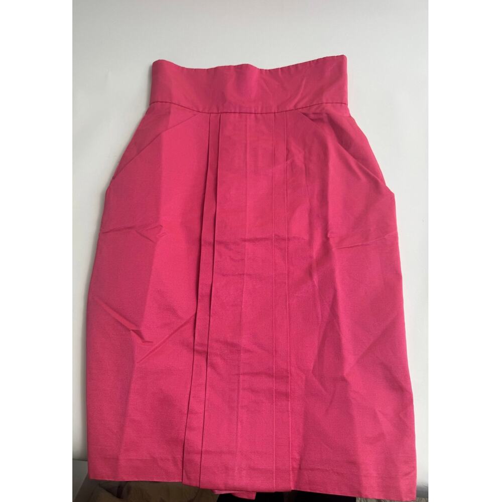 Martin Grant Paris NWT Structured A-Line Skirt – Hot Pink Silk Blend – Size S - Picture 7 of 14